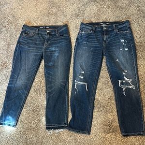 Old Navy Midrise Boyfriend Jeans - 2 PAIR - Size 10